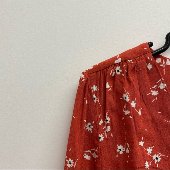 NEW - DYNAMITE LONG SLEEVE MAXI DRESS FLORAL FALL / SIZE SMALL - Picture 5 of 10